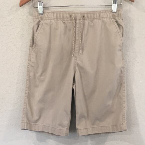 First Wave Boys Sz 14/16 Tan Pull On Khaki Shorts 100%‎ Cotton - Picture 1 of 7